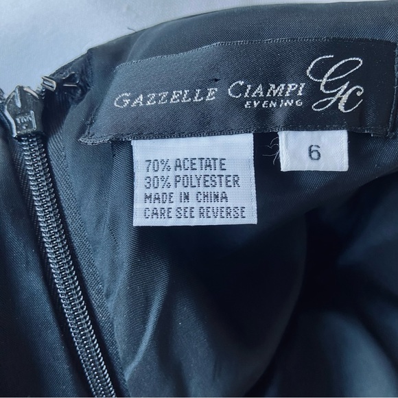 GAZELLE CIAMPI EVENING - vintage 80s/90s full length gown - 6 - Picture 4 of 8